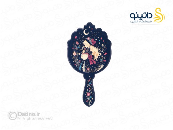 عکس آینه دستی مدل چوب و رزین طرح جادوگر مهتاب 21355 - انواع مدل آینه دستی مدل چوب و رزین طرح جادوگر مهتاب 21355