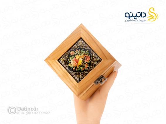 عکس جعبه جواهرات چوبی رزین طرح گل و بلبل ایرانی 21372 - انواع مدل جعبه جواهرات چوبی رزین طرح گل و بلبل ایرانی 21372