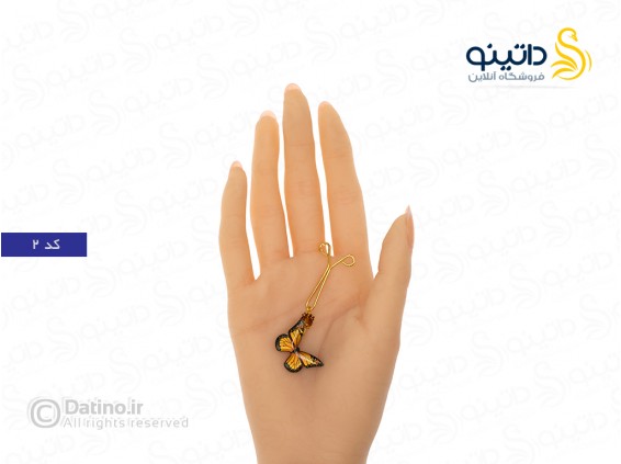 عکس گیره روسری رزین طرح پروانه 21386 - انواع مدل گیره روسری رزین طرح پروانه 21386
