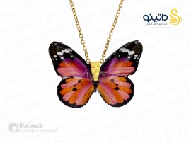 گردنبند زنانه رزین طرح پروانه 20369