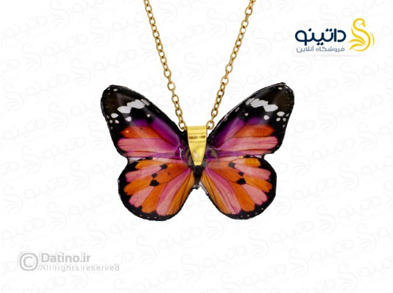عکس گردنبند زنانه رزین طرح پروانه 20369 - انواع مدل گردنبند زنانه رزین طرح پروانه 20369