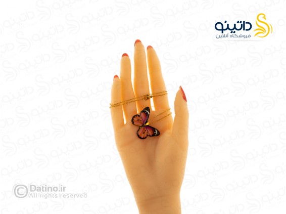 عکس گردنبند زنانه رزین طرح پروانه 20369 - انواع مدل گردنبند زنانه رزین طرح پروانه 20369