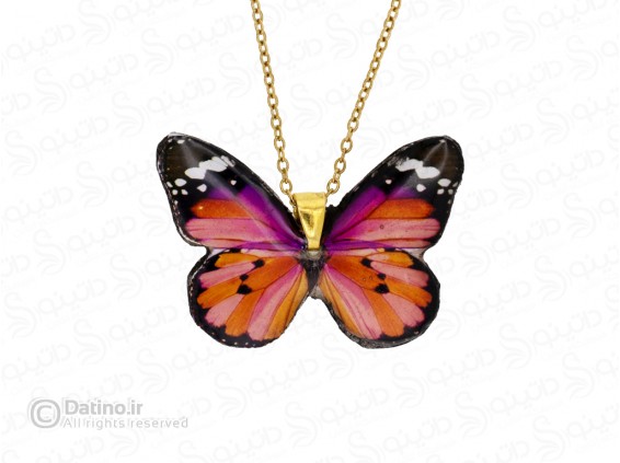 عکس گردنبند زنانه رزین طرح پروانه 20369 - انواع مدل گردنبند زنانه رزین طرح پروانه 20369