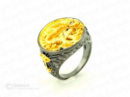 انگشتر مردانه قدرت اژدهای طلایی gothic-r-14