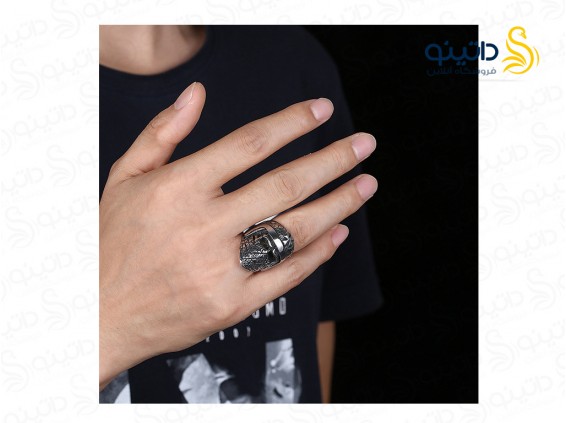 عکس انگشتر مردانه  مرد نقاب دار 10079 - انواع مدل انگشتر مردانه  مرد نقاب دار 10079