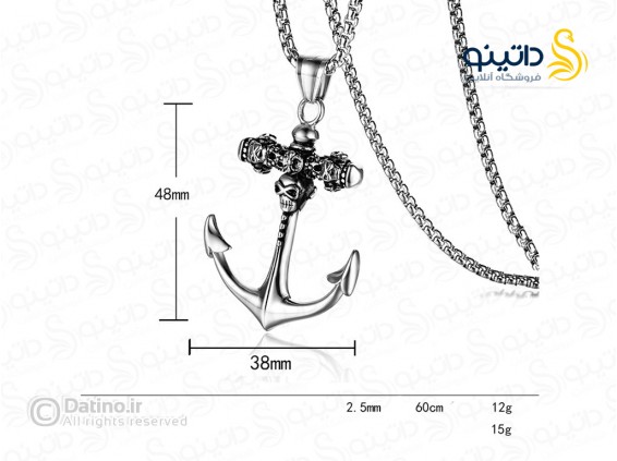 عکس گردنبند مردانه لنگر دزدان دریایی-Xiaonuo.N.10 - انواع مدل گردنبند مردانه لنگر دزدان دریایی-Xiaonuo.N.10