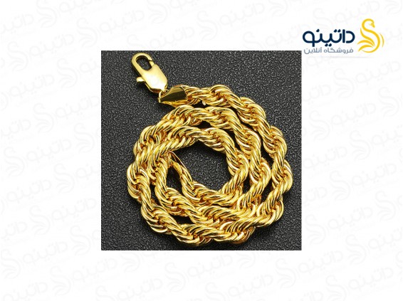 عکس گردنبند امینم مدل زنجیر طنابی 11865 - انواع مدل گردنبند امینم مدل زنجیر طنابی 11865