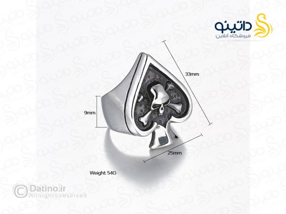 عکس انگشتر مردانه جمجمه پیک سیاه 13717 - انواع مدل انگشتر مردانه جمجمه پیک سیاه 13717