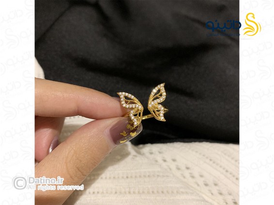 عکس انگشتر زنانه پروانه پرنسس فلورنس 14048 - انواع مدل انگشتر زنانه پروانه پرنسس فلورنس 14048