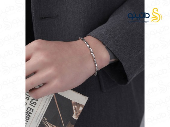 عکس دستبند مردانه طرح موبیوس 14245 - انواع مدل دستبند مردانه طرح موبیوس 14245