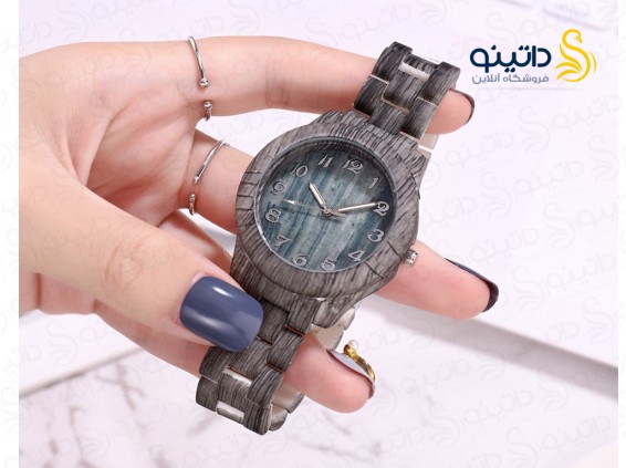 عکس ساعت مچی عقربه ای زنانه طرح چوبی 14410 - انواع مدل ساعت مچی عقربه ای زنانه طرح چوبی 14410