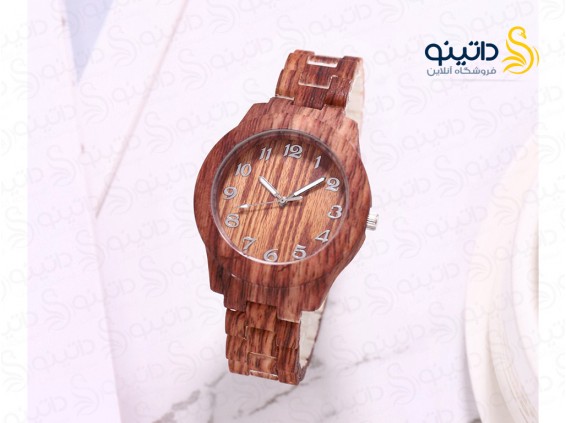 عکس ساعت مچی عقربه ای زنانه طرح چوبی 14410 - انواع مدل ساعت مچی عقربه ای زنانه طرح چوبی 14410