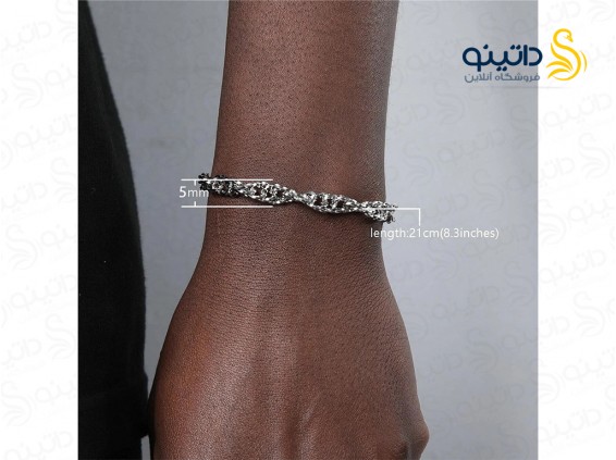 عکس دستبند مردانه طرح بافت پیچیده 14707 - انواع مدل دستبند مردانه طرح بافت پیچیده 14707