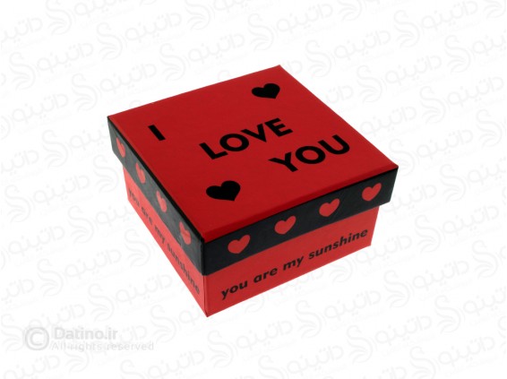 عکس جعبه هدیه قرمز طرح دوستت دارم 14713 - انواع مدل جعبه هدیه قرمز طرح دوستت دارم 14713