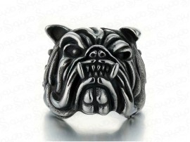 انگشتر مردانه طرح سگ بولداگ 14804