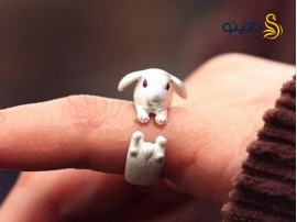انگشتر زنانه طرح خرگوش 14961