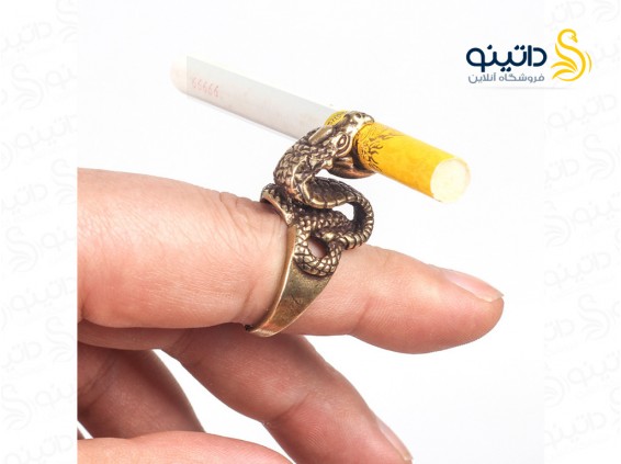 عکس انگشتر مردانه طرح مار نگهدارنده سیگار 14962 - انواع مدل انگشتر مردانه طرح مار نگهدارنده سیگار 14962