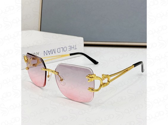 عکس عینک آفتابی زنانه طرح دو ببر طلایی 15400 - انواع مدل عینک آفتابی زنانه طرح دو ببر طلایی 15400