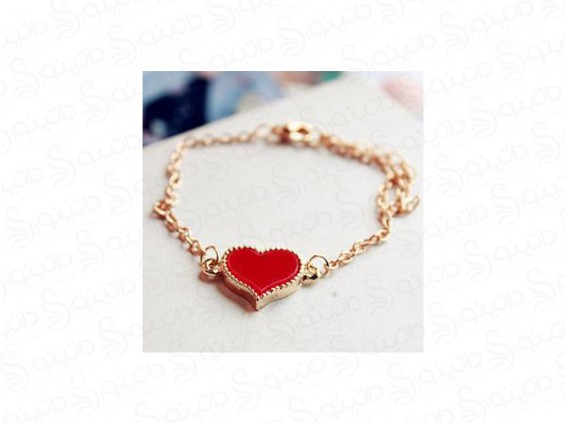 عکس دستبند زنانه طرح قلب کلاور فانتزی 15450 - انواع مدل دستبند زنانه طرح قلب کلاور فانتزی 15450