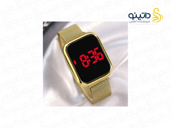 عکس ساعت مچی دیجیتال طرح اپل بند فلزی 15851 - انواع مدل ساعت مچی دیجیتال طرح اپل بند فلزی 15851