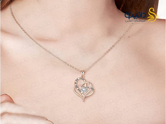 عکس گردنبند زنانه طرح قلب عشق بی حد و اندازه 16174 - انواع مدل گردنبند زنانه طرح قلب عشق بی حد و اندازه 16174