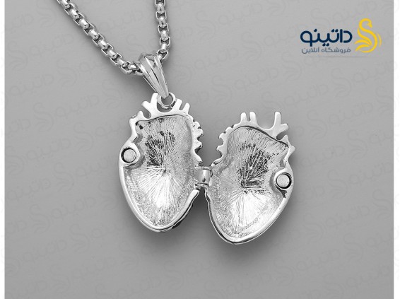 عکس گردنبند شبتاب طرح قلب بازشو 16357 - انواع مدل گردنبند شبتاب طرح قلب بازشو 16357