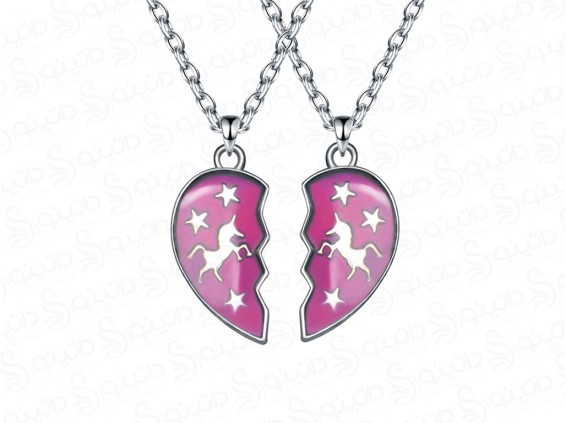 عکس گردنبند زنانه جادویی جفت دوستی اسب تک شاخ 17962 - انواع مدل گردنبند زنانه جادویی جفت دوستی اسب تک شاخ 17962