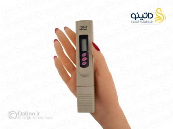 عکس گجت تست سلامت آب صفحه مشکی با کیف چرمی TDS-3 - انواع مدل گجت تست سلامت آب صفحه مشکی با کیف چرمی TDS-3