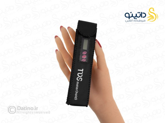 عکس گجت تست سلامت آب صفحه مشکی با کیف چرمی TDS-3 - انواع مدل گجت تست سلامت آب صفحه مشکی با کیف چرمی TDS-3