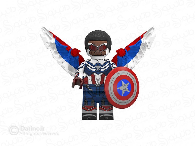 عکس مینی فیگور کاپیتان آمریکا با بال مارول WM2164 - انواع مدل مینی فیگور کاپیتان آمریکا با بال مارول WM2164