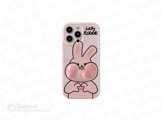 عکس قاب گوشی طرح خرگوش خوش شانس صورتی لپ دار برجسته ژائو لوسی 19094 - انواع مدل قاب گوشی طرح خرگوش خوش شانس صورتی لپ دار برجسته ژائو لوسی 19094