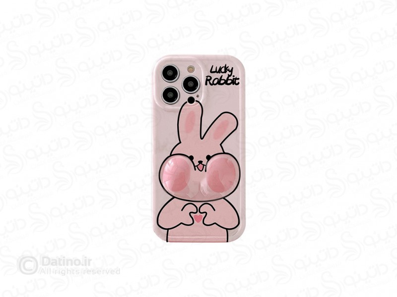 عکس قاب گوشی طرح خرگوش خوش شانس صورتی لپ دار برجسته ژائو لوسی 19094 - انواع مدل قاب گوشی طرح خرگوش خوش شانس صورتی لپ دار برجسته ژائو لوسی 19094