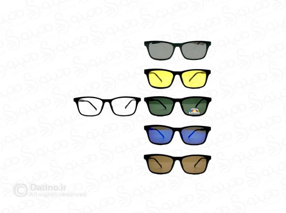 عکس فریم عینک طبی مگنتی آفتابی پلاریزه بسته 5 لنز طرح 7 19175 - انواع مدل فریم عینک طبی مگنتی آفتابی پلاریزه بسته 5 لنز طرح 7 19175