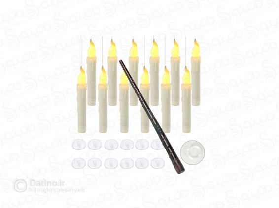 عکس شمع جادویی کنترلی هری پاتر با چوبدستی بسته 12 عددی  19263 - انواع مدل شمع جادویی کنترلی هری پاتر با چوبدستی بسته 12 عددی  19263