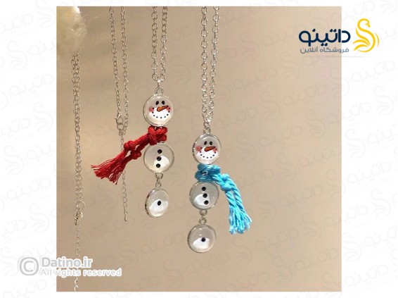 عکس گردنبند زنانه کریسمسی زنجیری طرح آدم برفی 19272 - انواع مدل گردنبند زنانه کریسمسی زنجیری طرح آدم برفی 19272
