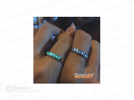 انگشتر جفت طرح PLAYER شب تاب 19274