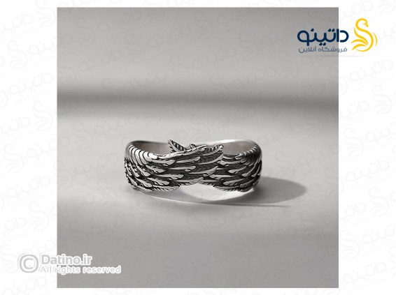 عکس انگشتر مردانه طرح آغوش بال فرشته 19602 - انواع مدل انگشتر مردانه طرح آغوش بال فرشته 19602