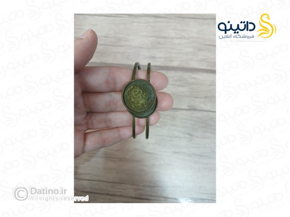 عکس قاب دستبند دو کفه دایره ای زرد قلم 19646 - انواع مدل قاب دستبند دو کفه دایره ای زرد قلم 19646