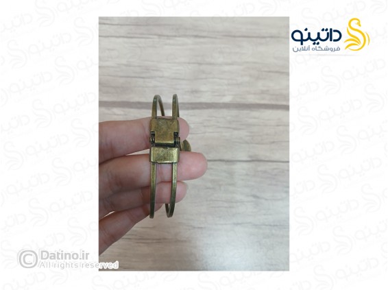 عکس قاب دستبند دو کفه دایره ای زرد قلم 19694 - انواع مدل قاب دستبند دو کفه دایره ای زرد قلم 19694