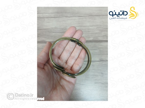عکس قاب دستبند دو کفه دایره ای زرد قلم 19694 - انواع مدل قاب دستبند دو کفه دایره ای زرد قلم 19694