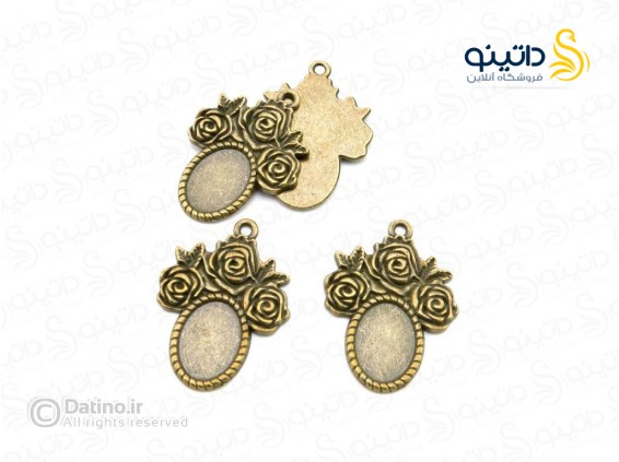 عکس قاب گردن آویز طرح گل رز بیضی زرد قلم 19704 - انواع مدل قاب گردن آویز طرح گل رز بیضی زرد قلم 19704