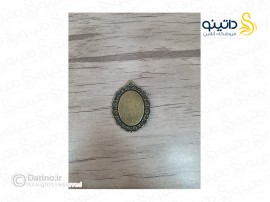 قاب گردن آویز طرح بال فرشته بیضی زرد قلم 19715