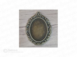 قاب گردن آویز طرح بال فرشته بیضی برنزی 19715