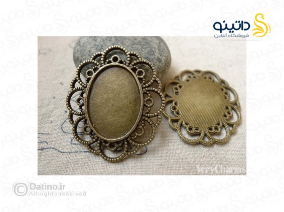 عکس قاب گردن آویز طرح دار بیضی زرد قلم 19738 - انواع مدل قاب گردن آویز طرح دار بیضی زرد قلم 19738