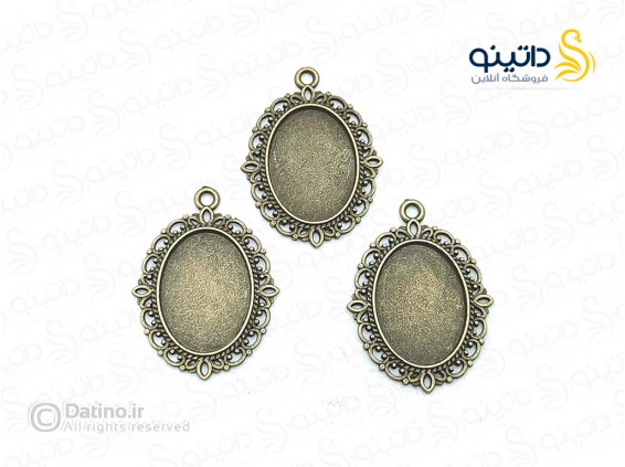 عکس قاب گردن آویز طرح کلاسیک بیضی زرد قلم 19741 - انواع مدل قاب گردن آویز طرح کلاسیک بیضی زرد قلم 19741