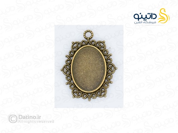عکس قاب گردن آویز طرح دار بیضی زرد قلم 19748 - انواع مدل قاب گردن آویز طرح دار بیضی زرد قلم 19748