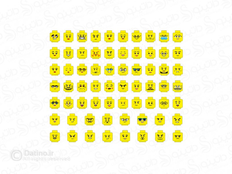 عکس قطعه لگو سر آدمک مجموعه 66 عددی 19807 - انواع مدل قطعه لگو سر آدمک مجموعه 66 عددی 19807