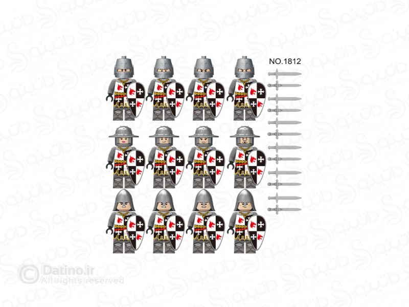 عکس مینی فیگور طرح شوالیه قرون وسطی با سلاح و سپر 19819 - انواع مدل مینی فیگور طرح شوالیه قرون وسطی با سلاح و سپر 19819