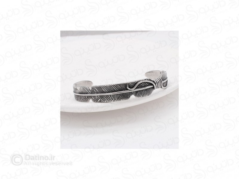 عکس دستبند مردانه طرح پر 19837 - انواع مدل دستبند مردانه طرح پر 19837