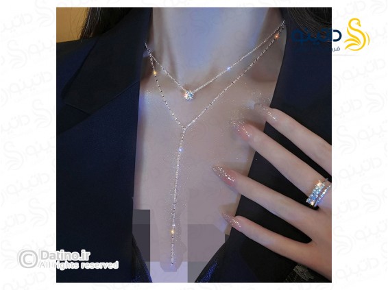 عکس گردنبند زنانه دو لاین طرح ستاره 19862 - انواع مدل گردنبند زنانه دو لاین طرح ستاره 19862